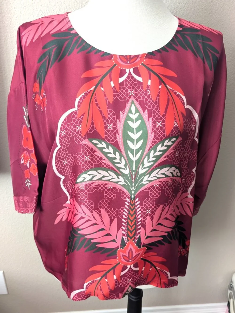 Johnny Was Arden Oversized Blouse, Multicolor, L